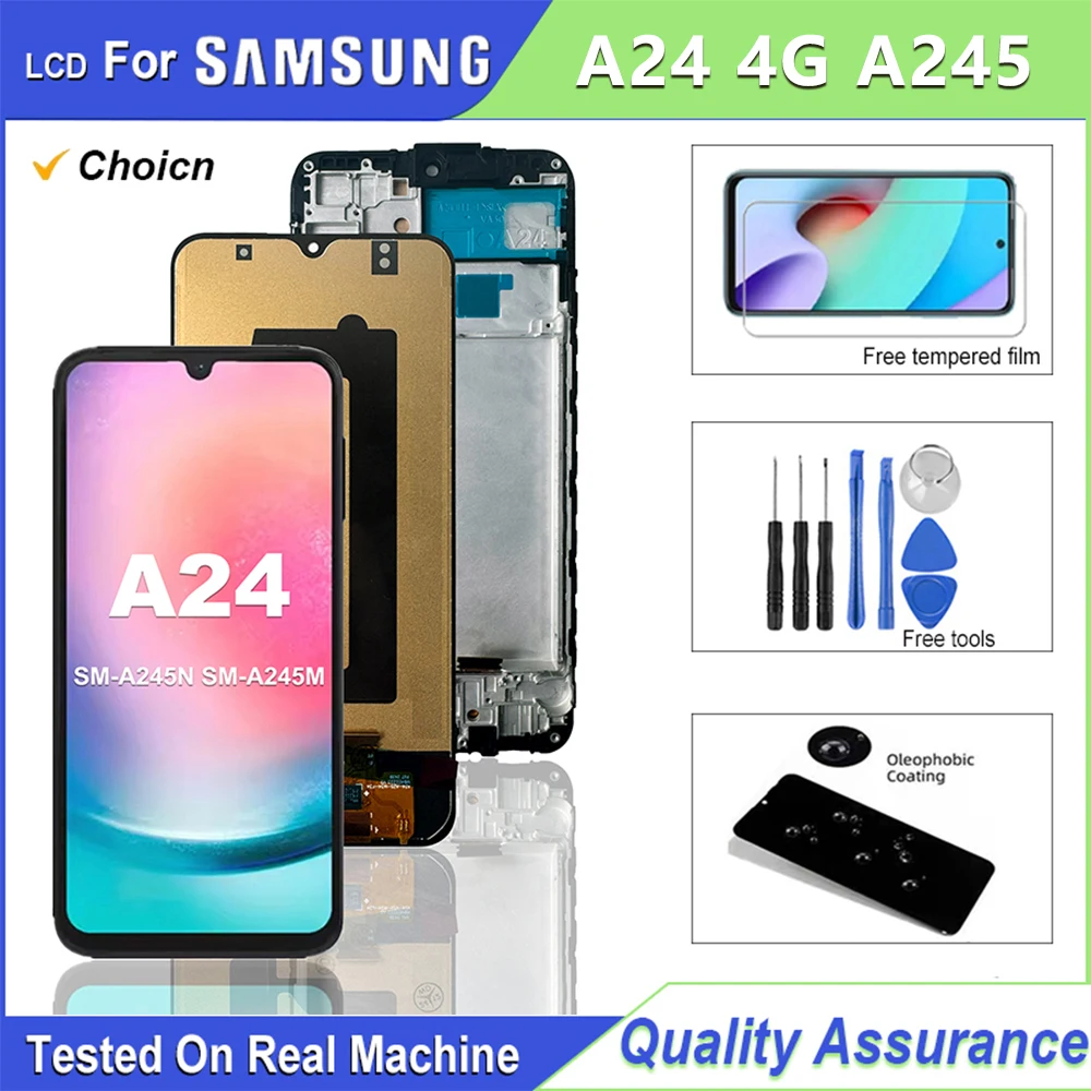 Premium LCD Screen Replacement with Frame and Tool Kit - High-Definition Touch Display, Free Shipping Included