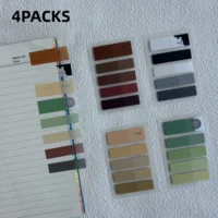 4Packs Transparent Sticky Notes Self-Adhesive Reading Annotation for Books Notepad Bookmarks Memo Pad Index Tabs 1