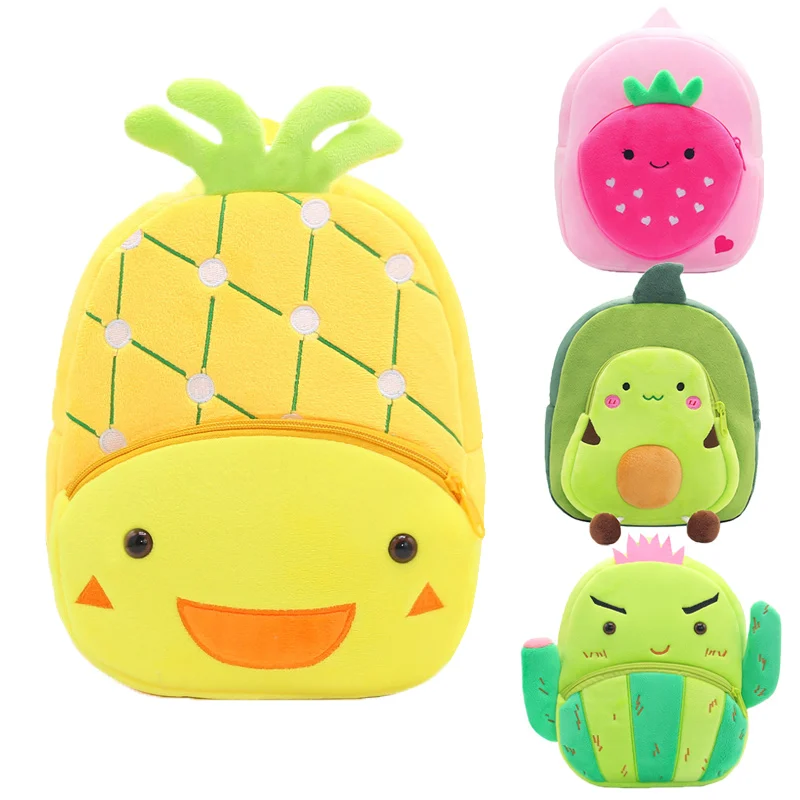 Children School Backpack Fruit Design Girl Boys Backpack Toddler Kids School Bags Kindergarten Cartoon Pineapple Bag Mochilas 1