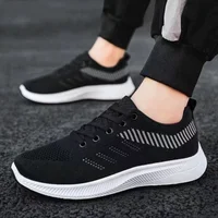 2025 Summer Unisex Mesh Casual Sneakers Outdoor Breathable Light Lace Up Casual Shoes for Men Flat Walking Training Sports Shoes 4