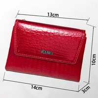 Free Gift Genuine Leather Short Wallet for Women Fashion Card Holder Money Clip Female Coin Purses Women's Mini Wallets - Image 3