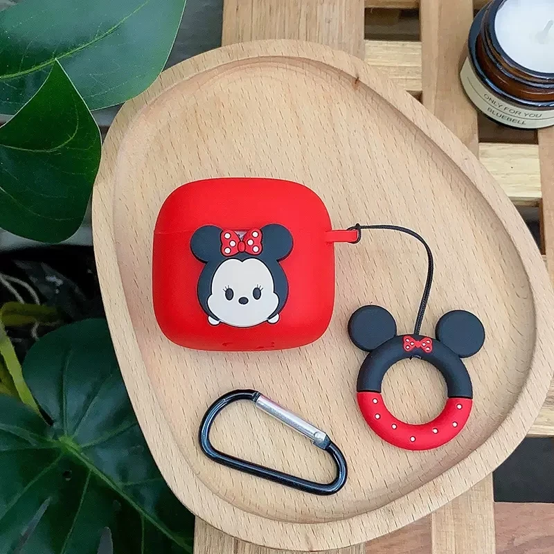 Cartoon Earphone Case Cover For JBL TUNE FLEX Silicone Wireless Bluetooth Earbuds Charging Box Protective Shell With Hook