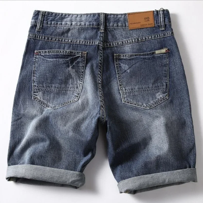Men Gray Denim Shorts Jeans Pants Men Cotton Knee Length Short Jeans Summer Male Large Size Denim Shorts 42 for men jeans,denim pants,denim shorts,summer jeans shorts