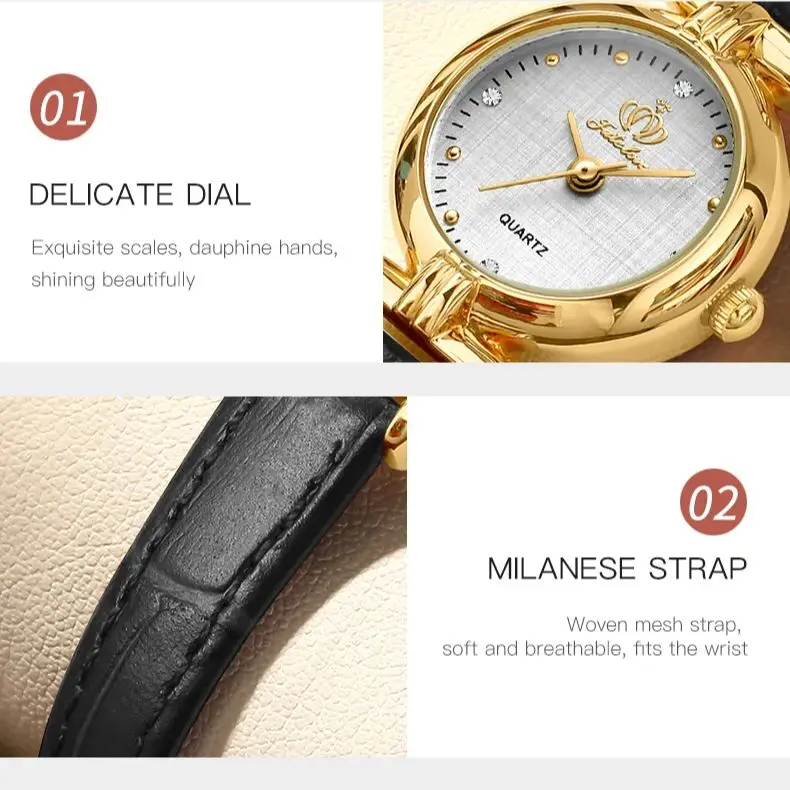 Orologio Da Polso Uomo In Stile Milanese – Cassa Sottile 7mm, Quadrante Bianco, Lancette Dorate, Datario, Quarzo