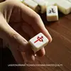 Classic Mini Mahjong Set Mini Traditional Chinese Mahjong Set Portable Elaborately Crafted Mahjong With Poker Cards For Travel 5