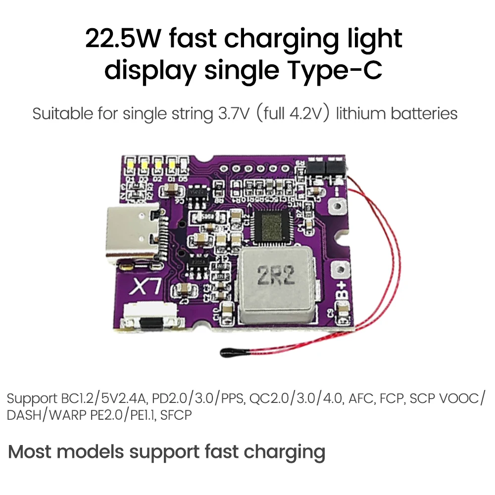 22.5W Lithium Battery Charging Protection Board DIY Mobile Power Main Board Bidirectional Power Bank Fast Charging PD3.0/PD2.0