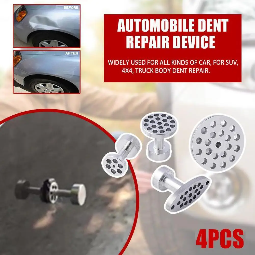

4pcs Car Body Paintless Dent Hail Buckle Aluminum Alloy Glue Puller Tabs Remover Automobile Repair Set Paint Dent Repair Tools