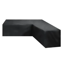 Heavy - Duty Waterproof Patio Furniture Cover for L - Shape Outdoor Sectional Sofa (Black)