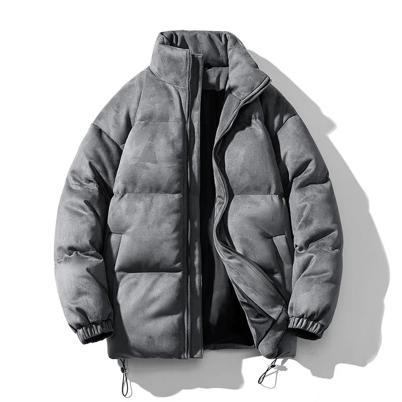 2023 New Suede Cotton-Padded Coat Men's Cotton Jacket Trendy Winter Japanese Loose Bread Coat Fashionable Cotton
