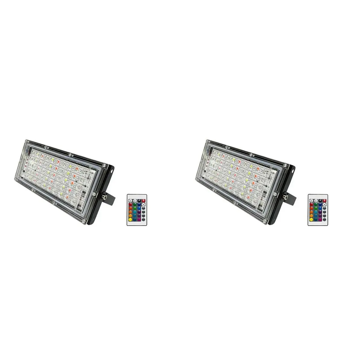 A59Z-2X 원격 LED 투광 조명 반사경 라이트 램프 방수 IP65 야외 투광 조명 정원 LED RGB 스팟 50W EU 플러그