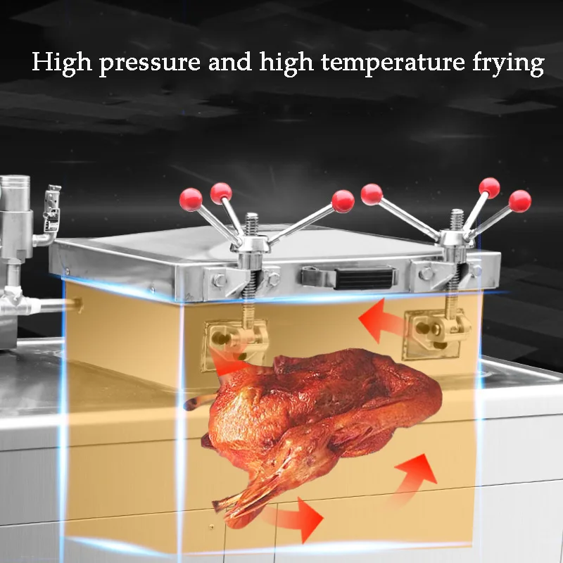 Gas Vertical Pressure Fryer 35L Large Capacity Pressure Commercial Stainless Steel Electric Heating Fried Chicken Equipment