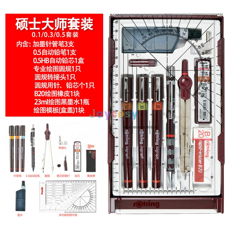 Coffret College Set Isograph 3 stylos rOtring