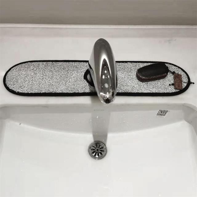 Faucet Water Absorbent Mat Sink Splash Guard Microfiber Faucet Splash Catcher Countertop Protector For Kitchen Bathroom