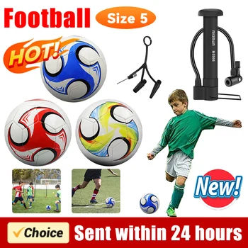Professional Soccer Ball Standard Size 5 Football Machine-Stitched Football Goal League Ball Sport Training Outdoor for Youth