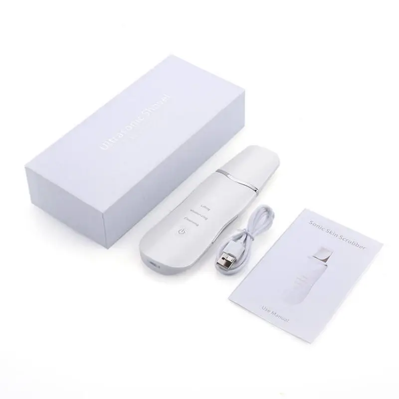 Ultrasonic Scrubber Deep Face Cleaning Machine Scrubs USB Charging Electric Skin Massager Device Cleanser Peeling Cleaner Tools