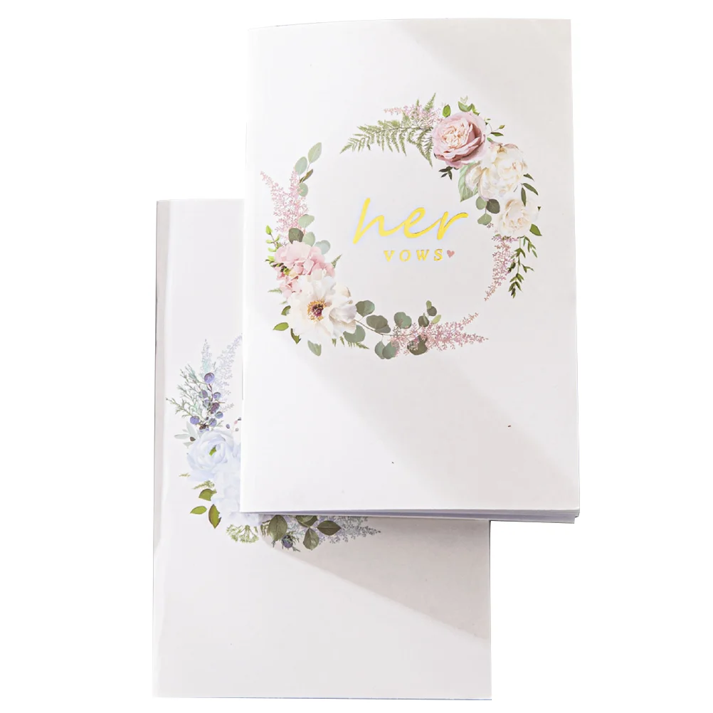 2pcs Vow The Gift for Wedding His and Her Vow Notebook Bride and Groom Booklet wedding vow notebooks