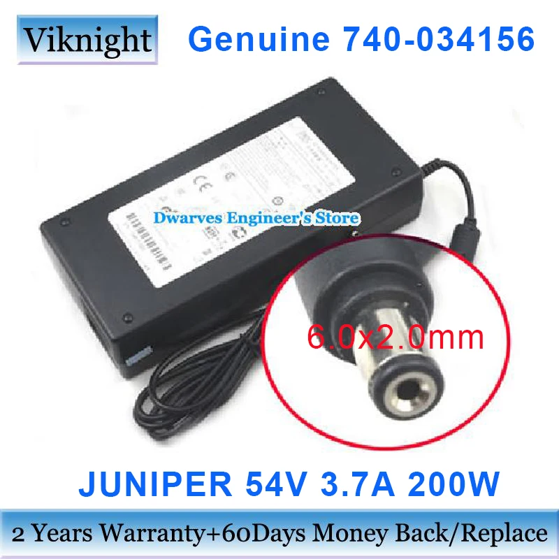 

200W 740-034156 Power Adapter AD9051 54V 3.7A For Juniper NETWORKS SRX220H-POE SRX210HE GS108PE SRW2008MP SRX210 SRX220 GS110TP