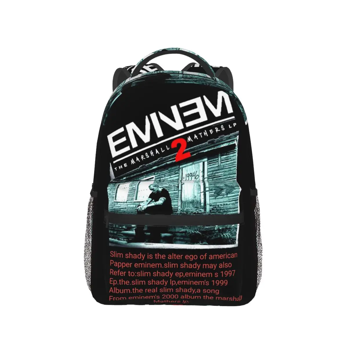 Eminem Backpack Hot Sale Daypack Large Capacity Children BookBag
