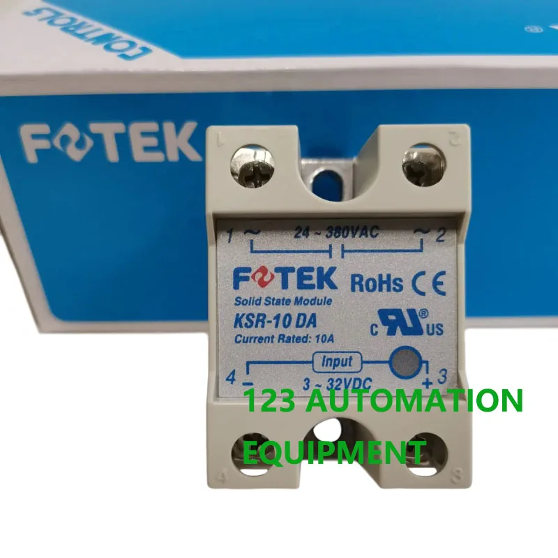 

Authentic New FOTEK KSR-10DA 25DA 40DA 50DA 75DA 40DAE Economical Solid State Relay 10A 25A 40A 50A 75A ac to dc