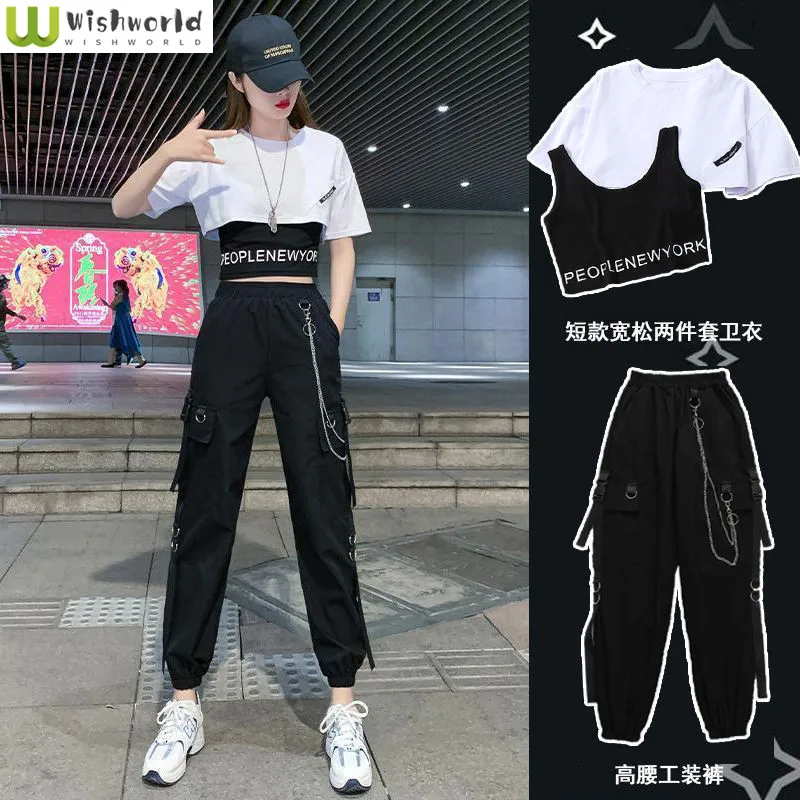 Spring and Summer Women's Suit 2023 Korean Version New Fashion Age Reduction Top Casual Overalls Three-piece Set spring camouflage instructors take a set of authentic advanced combat uniform men wear labor insurance overalls suit