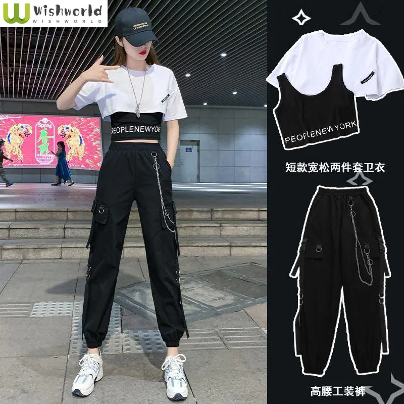 Spring and Summer Women's Suit 2023 Korean Version New Fashion Age Reduction Top Casual Overalls Three-piece Set spring new military green overalls retro europe and the united states small students high waist women comfortable casual