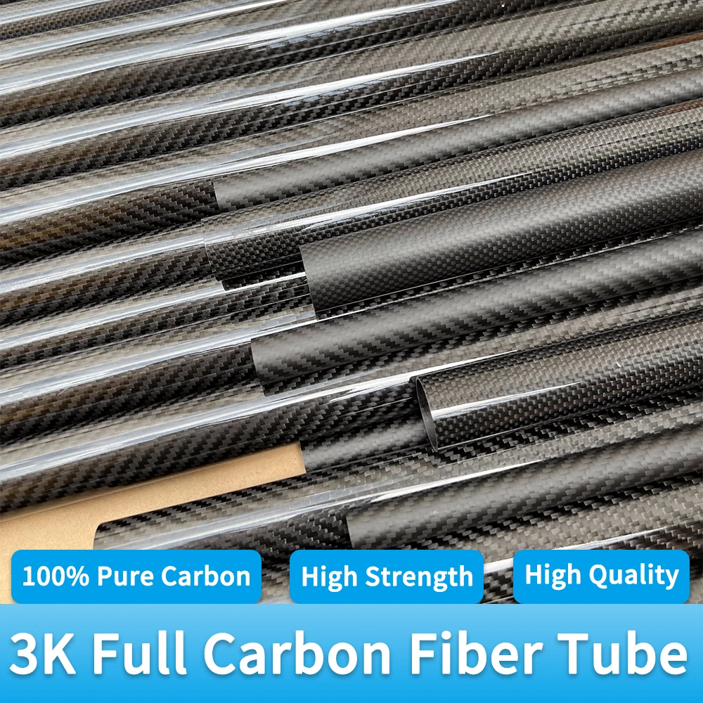 트윌 매트 탄소 섬유 튜브, 드론 액세서리, 3k 탄소 섬유 튜브, OD18 20 21 22 23 24 25 26 27 28 29 30 32 35mm 길이 1000mm