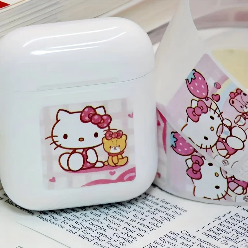500개/롤 산리오 귀여운 카와이 스티커 헬로키티 여행가방 그래피티 데칼 장식 스티커 선물용 문구류 마감 스티커