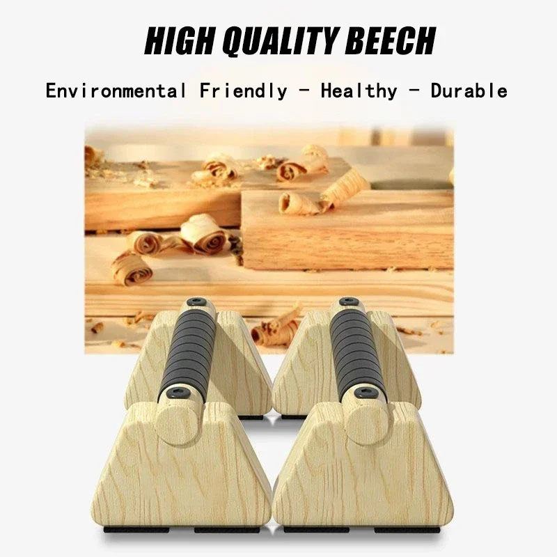 New Push Up Russian Stand Wooden Single and Parallel Bars Inverted Stand Practice Solid Wood Strength Training Equipment 3
