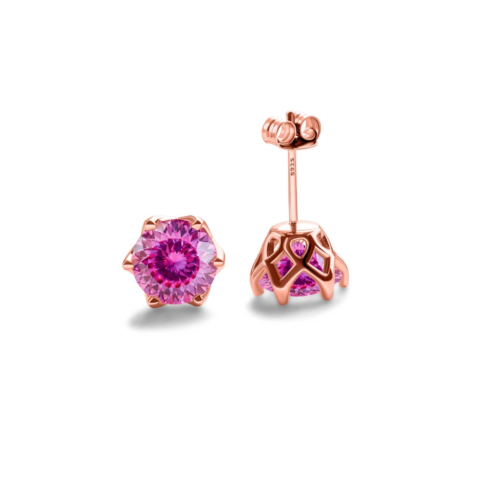 0,5/1 CT * 2 D Farbe Moissanit Ohrringe 925 Sterling Silber Mode Ohrring Edlen Schmuck Mit Zertifikat Frauen schmuck Für Party – Detail 11