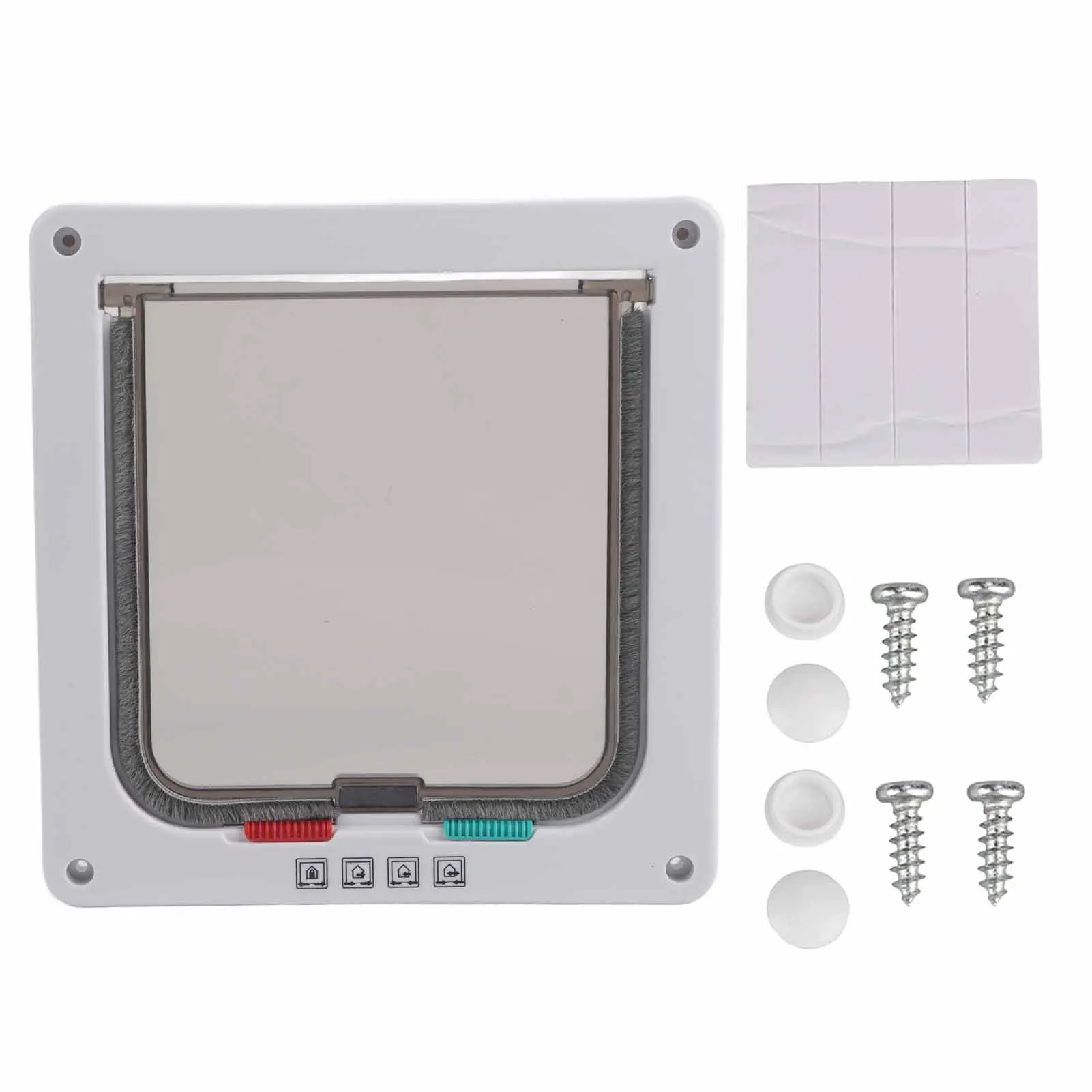 

4 Way Lockable Pet Flap Door S Size Smart Cat Gate For Cat Small Dog Easy To Installation