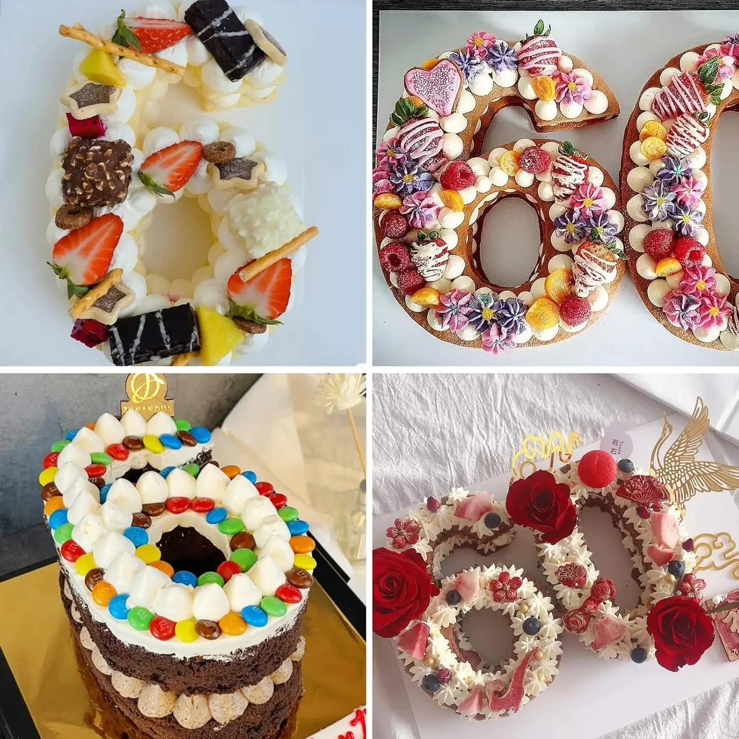 Ice Cream Molds Large Number Cake Tin, 25 Cm Silicone Number