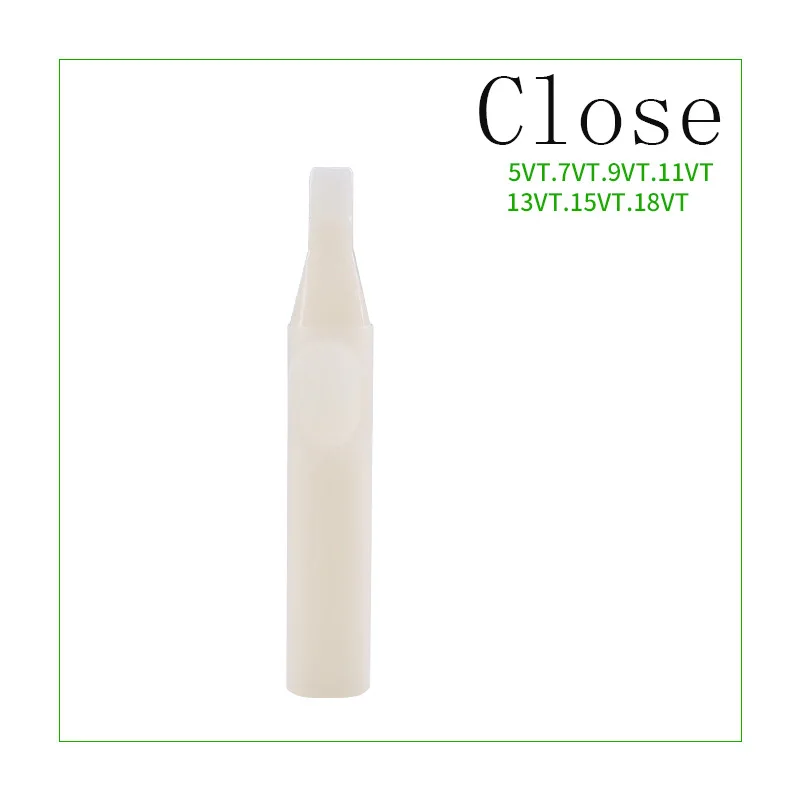 50PCS Clearly White Tattoo Tips RT FT DT Disposable Plastic Long Tattoo Tips Nozzle Tube For Supplies tattoo microblading needles disposable syringe needle