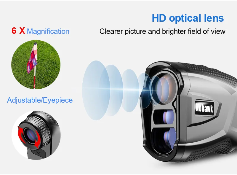 Multifunctional Laser Rangefinder 600/1000 Yards Golf Range Finder for Hunting G