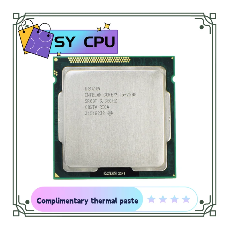 

Процессор Core i5 2500 3,3 ГГц 6M 5.0gt/s SR00T, четырехъядерный процессор для настольных ПК LGA 1155
