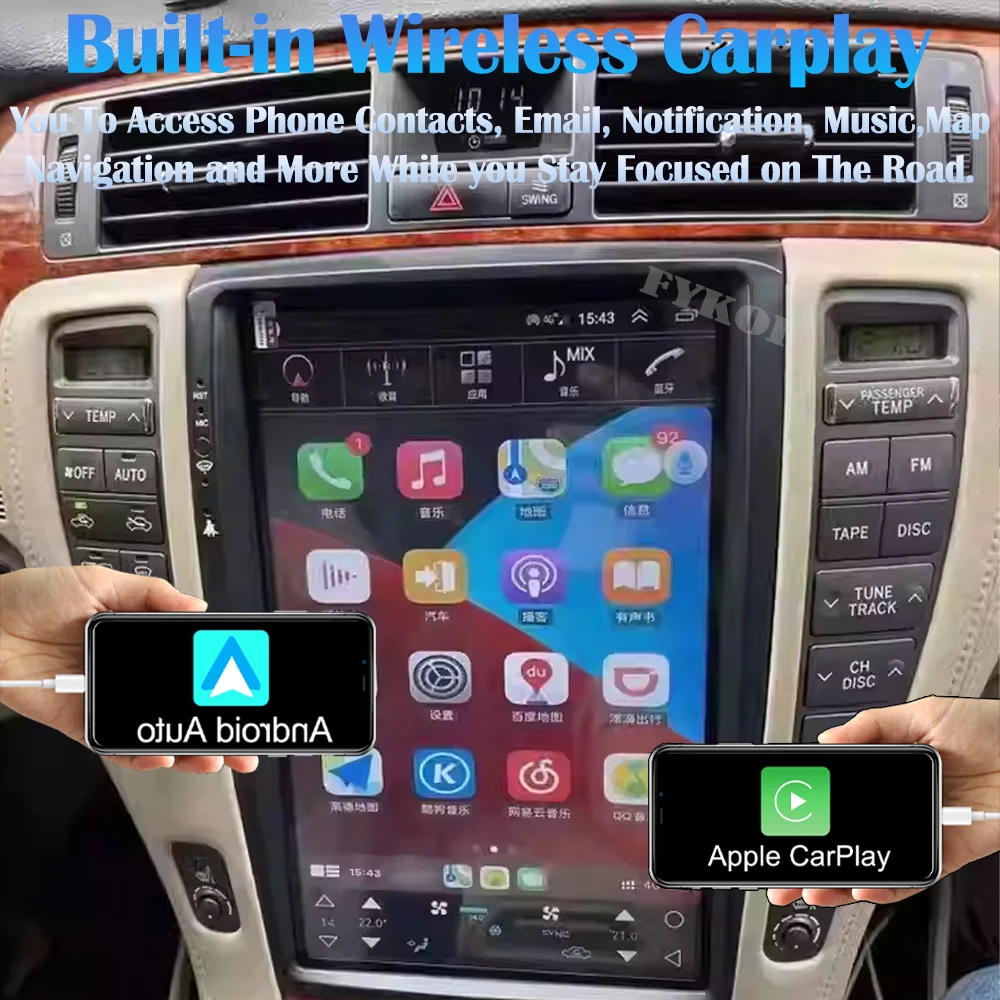 Android15 For Toyota Crown GRS182 S180 2003-2008 Car Radio