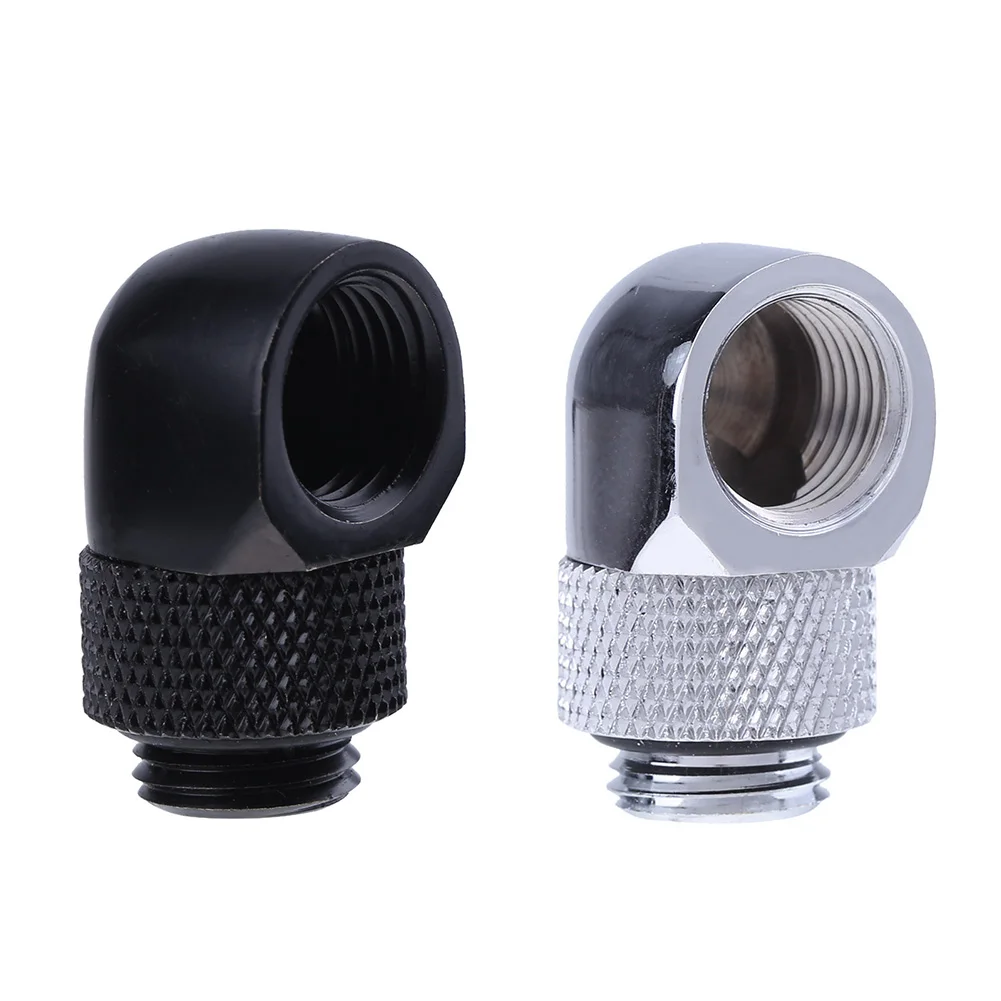 1-3PCS PC Water Cooling Connector G1/4 Inner Outer Dual Thread 90 Degree Rotary Adapter For Computer Cooling Tools Supplies