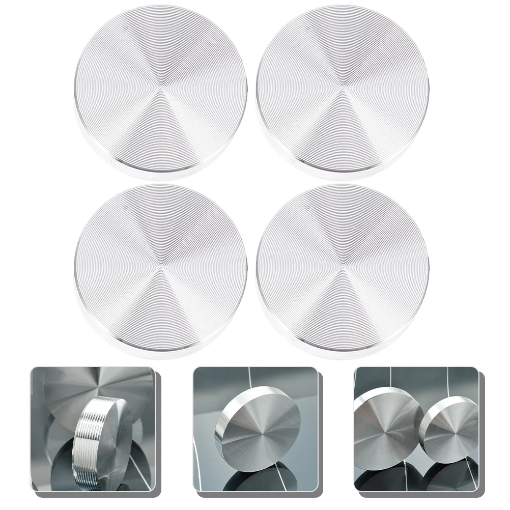

4pcs Thick Aluminum Alloy Circle Disc Tea Tabletop Accessoriess Glass Tabletop Accessories Glass Tops Adapter