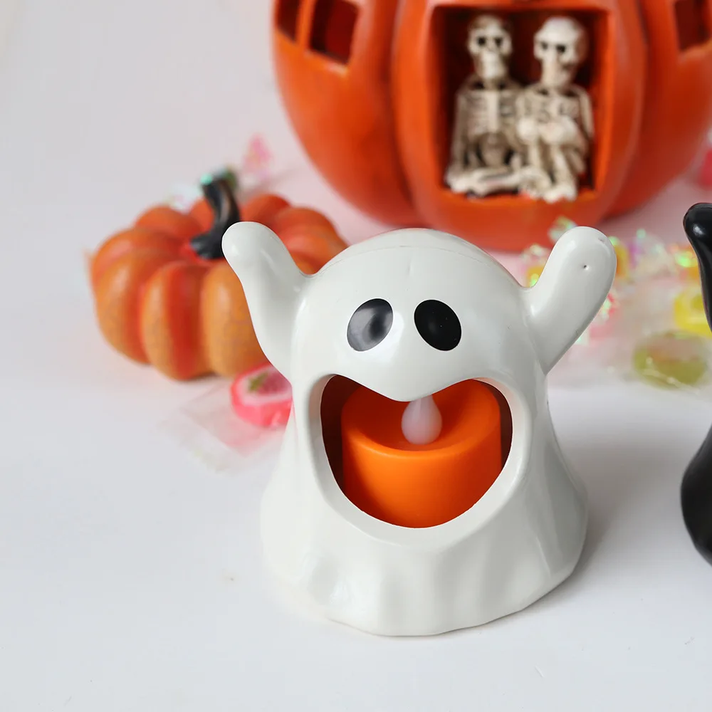 Birthday Party Decorations Mini LED Light Glow Light LED Table Lamp 1PC Halloween Ghosts Candle Holder LED Candlestick Lighting Candleholder Halloween Decoration birthday party decorations mini led light glow light led table lamp