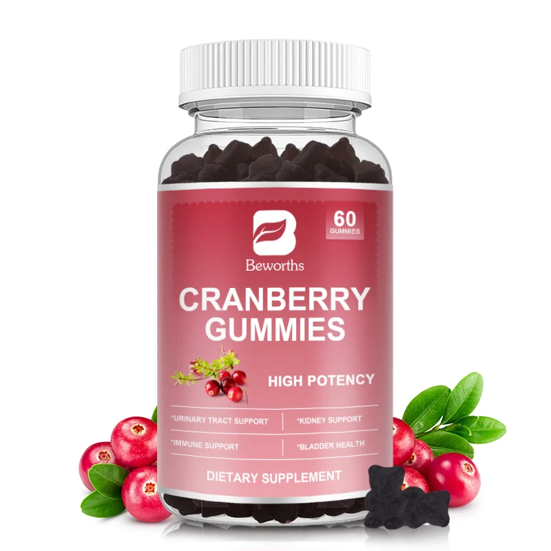 

Beworths Cranberry Gummies Urinary Health Gummies 200mg for Bladder, Kidney and Urinary Tract Health Vegetarian Gummies