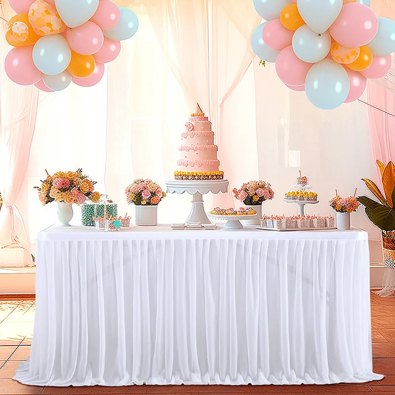 Pleated Party Table Skirt 6