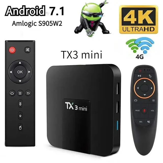 Tanix-Dispositivo de TV inteligente TX3 mini, decodificador con Android  7,1, Amlogic S905L, 2G, 16G, 4G, WiFi, 4K, TX3, H.265, 1G, 8G, TX6 -  AliExpress