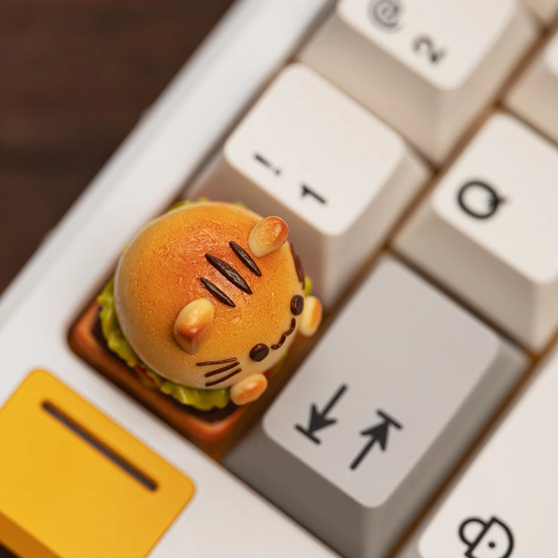 Handmade Cat Burger Keycaps Eixo Transversal mx Teclado Mecânico Esc Tridimensional só Pode Usar Não Comer pc - Imagem 2