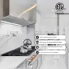Range Hood Insert 30 inch 600 CFM, Ducted/Ductless Convertible Kitchen Stove Hood with LED Light, 2
