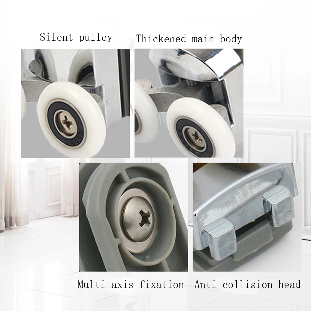 Shower Door Wheels Sliding Glass Door Pulleys Replacement Bearing Rollers Runner Shower Room Cabins Swinging Pulley Sliding