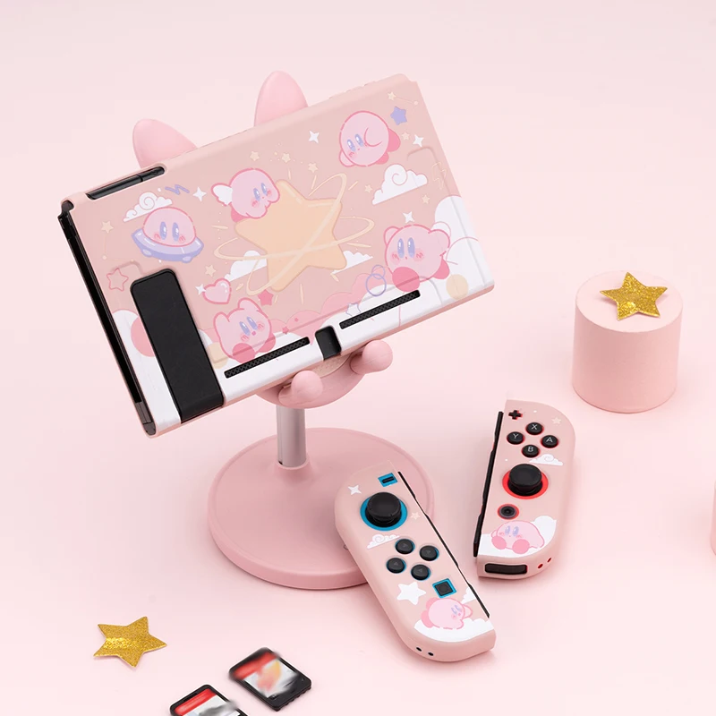 New Switch Oled Protective Case Shell for Nintendo Switch NS JoyCon Case Cartoon Pink Soft Cover For Nintendo Switch oled Cover