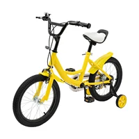 Vélo pour enfants de 16 pouces, vélo pour enfants avec roues d'apprentissage amovibles, vélo, véhicule d'apprentissage réglable en hauteur, adapté pour 5