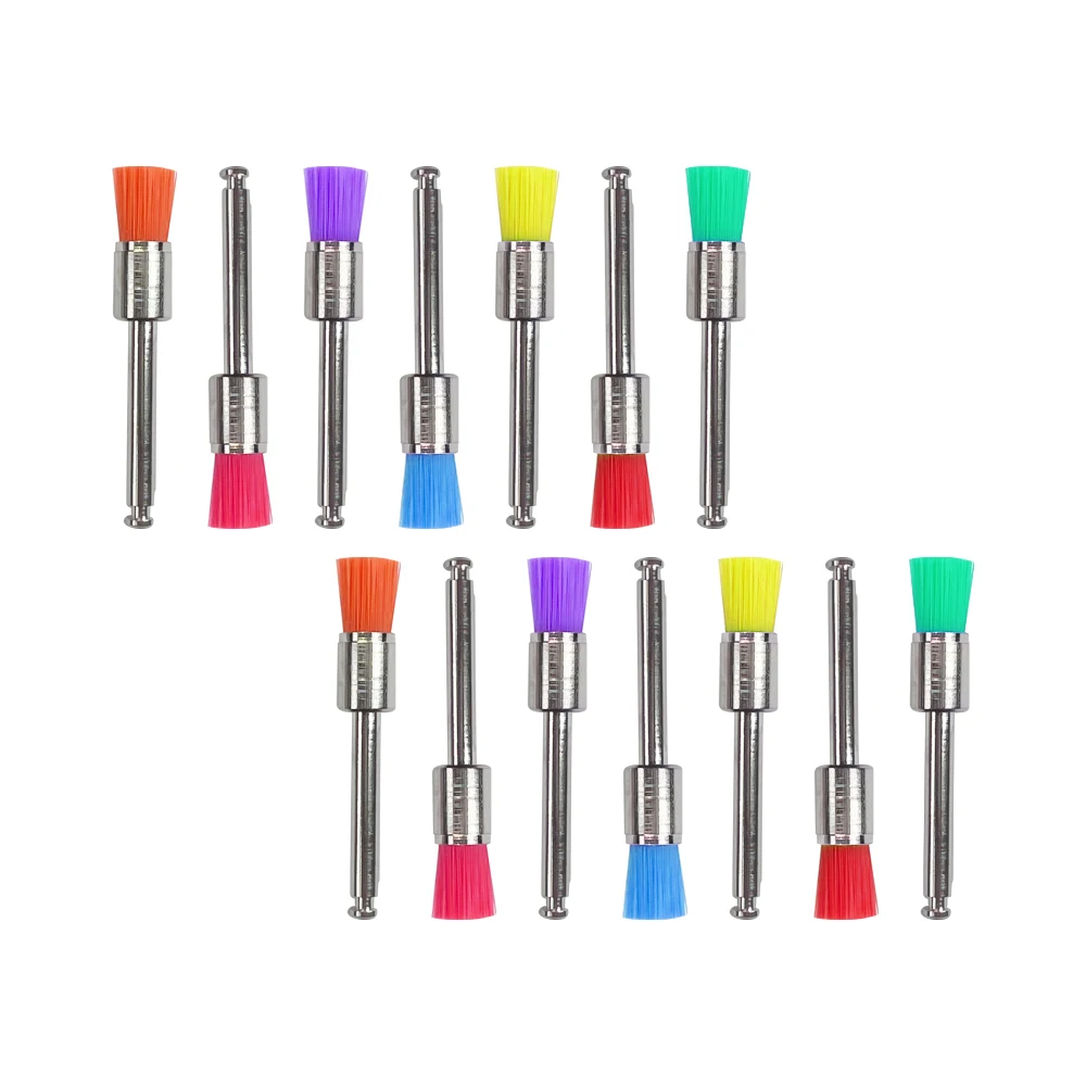 100pcs/Box Dental Polishing Brush Color Polisher Brushes Oral Plastic Consumables Flat Type