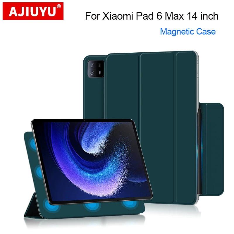 Per Xiaomi Pad 6 Max 14 Pollici 2023 Tablet Kids Magnetic Folding Smart Cover Per Mi Pad 6 Max 14 "Custodia Per Tablet Con Sveglia Automatica