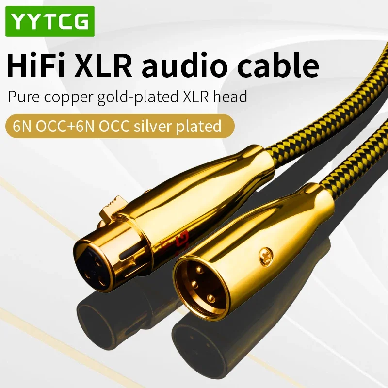 

HiFi XLR Cable High Quality 6N OCC OFC Pure Copper XLR Male to Female Audio Cable for Microphone Mixer Amplifier Speaker