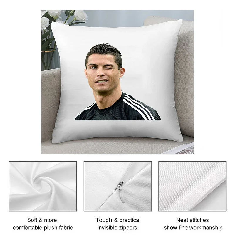 Cool Cushion Cover 45X45 CR7 Cristiano Ronaldo Pillows Sofa Cushions Home Fall Decor Pillowcase Boys Kids Gift Soccer Super Star 5